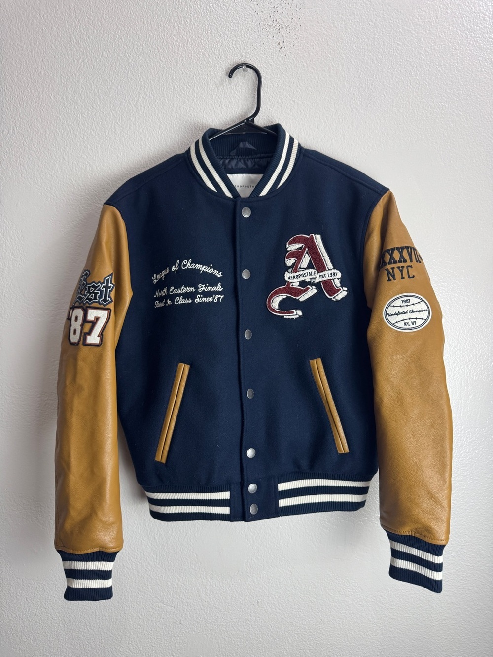 Aeropostale Jacket League Of Champions 1987 Bomber Varsity Size XS